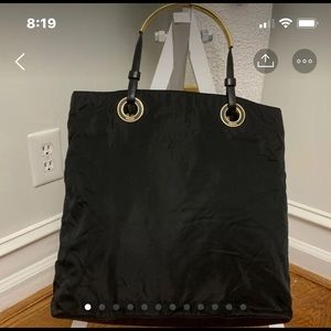Authentic Prada Nero Leather Nylon Bag
